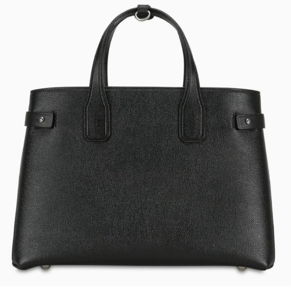 BURBERRY Medium Banner Leather Tote- BLK - Picture 6 of 6